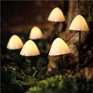 Forest Mushrooms XL Solar Lights Set of 6